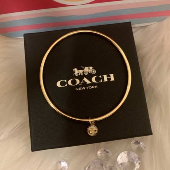Coach NWOT “C” Charm Bangle Bracelet - Picture 7 of 9